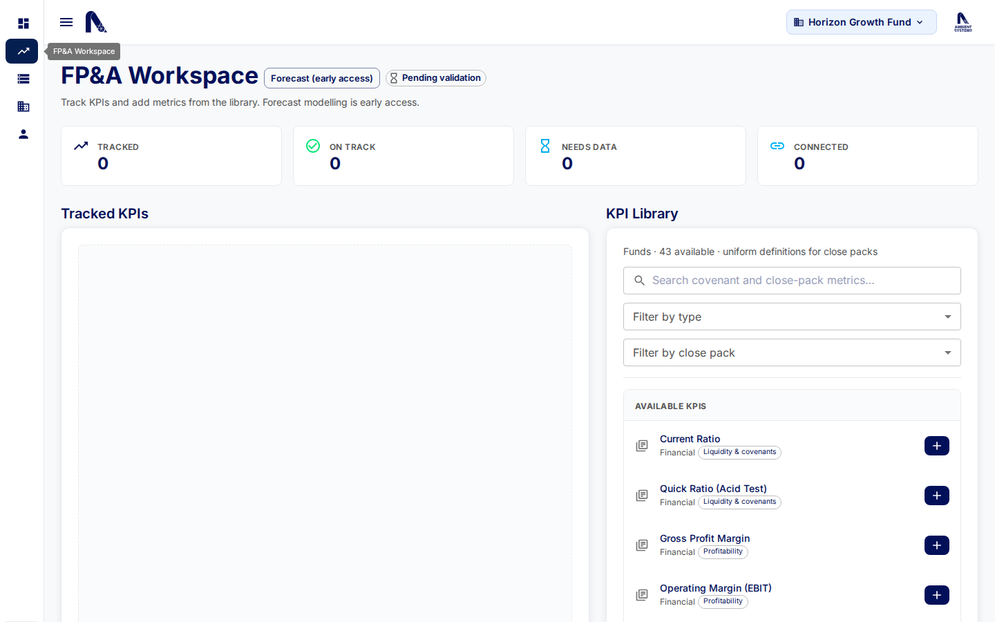 FP&A Workspace for Funds